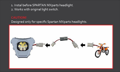 SPARTAN HIGH / LOW beam adapter 0011 KTM, Husqvarna, Gasgas