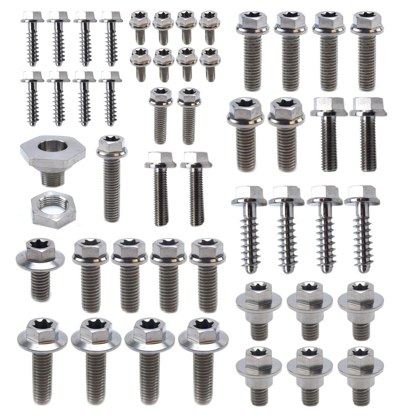 TITANIUM PLASTIC BOLT KIT KTM, HARDWARE FITMENT REF: KTM-PFK1, KTM-0306SX0507XC KTM-0407EXC KTM-0710SX0810XC KTM-0810EXC KTM-112SXC12EXC