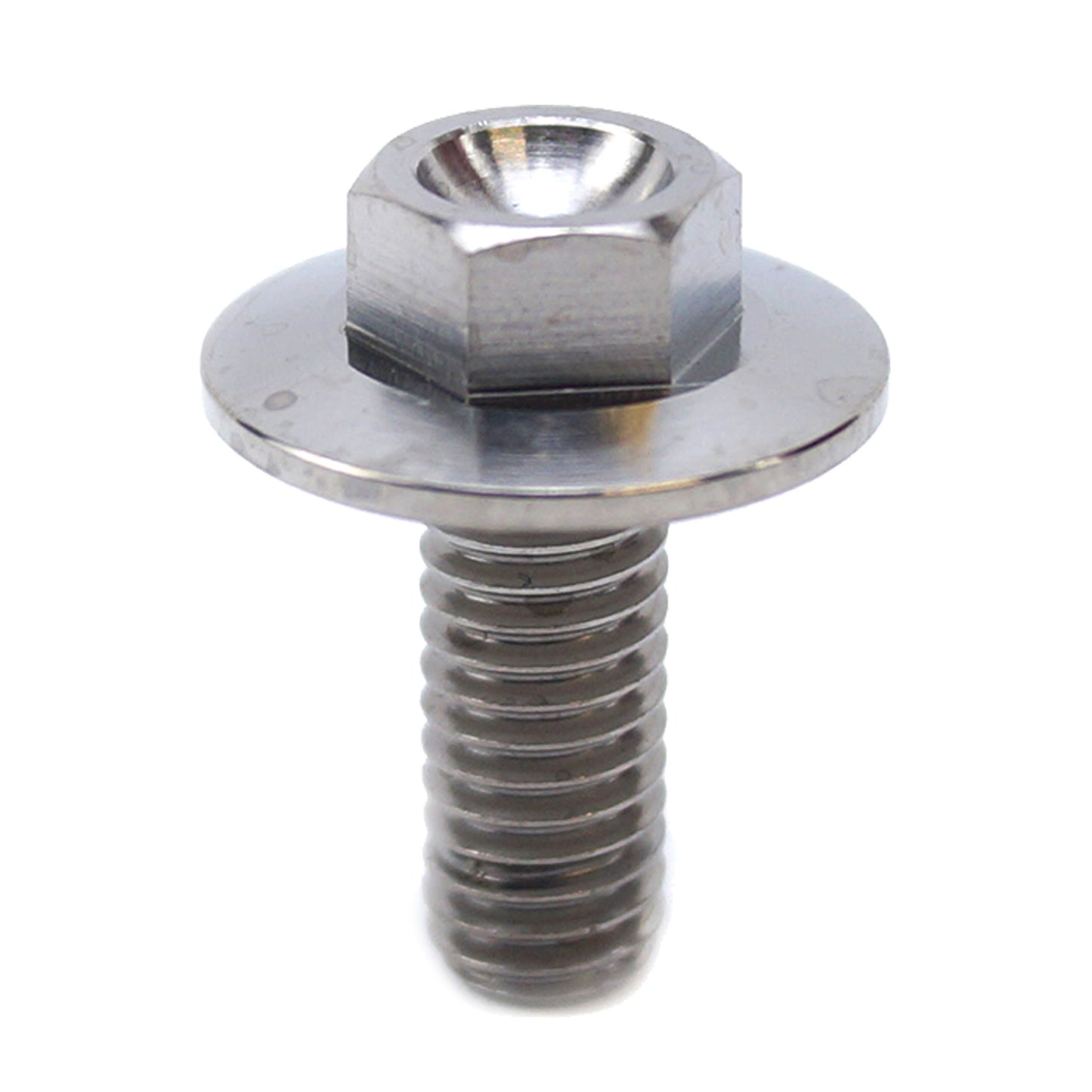TITANIUM GR5 BOLT M6 x 15mm EACH, FLANGE OD: 15.90mm / HEX SIZE: 8mm, / PANEL BOLT FIXING PLASTIC
