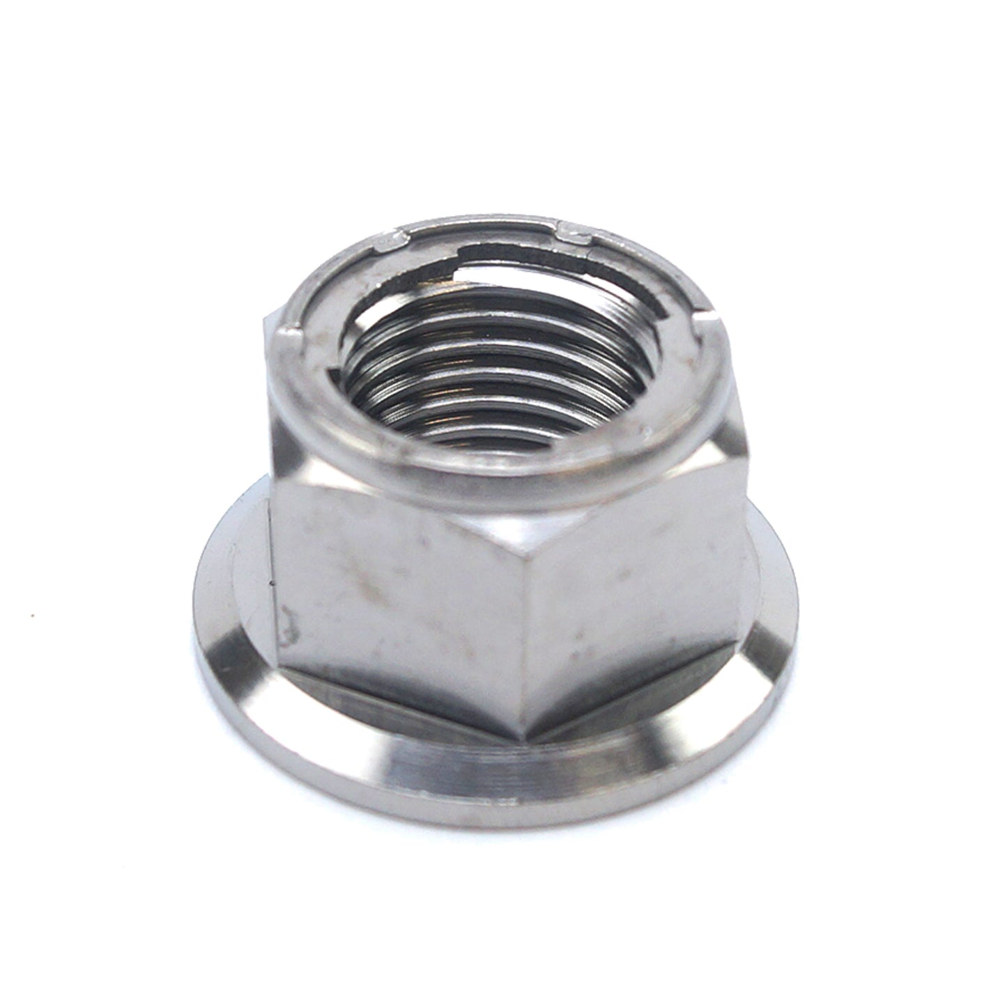 TITANIUM GR5 M14X1.50mm NUT, INSIRT LOCK FLANGE NUT / EACH