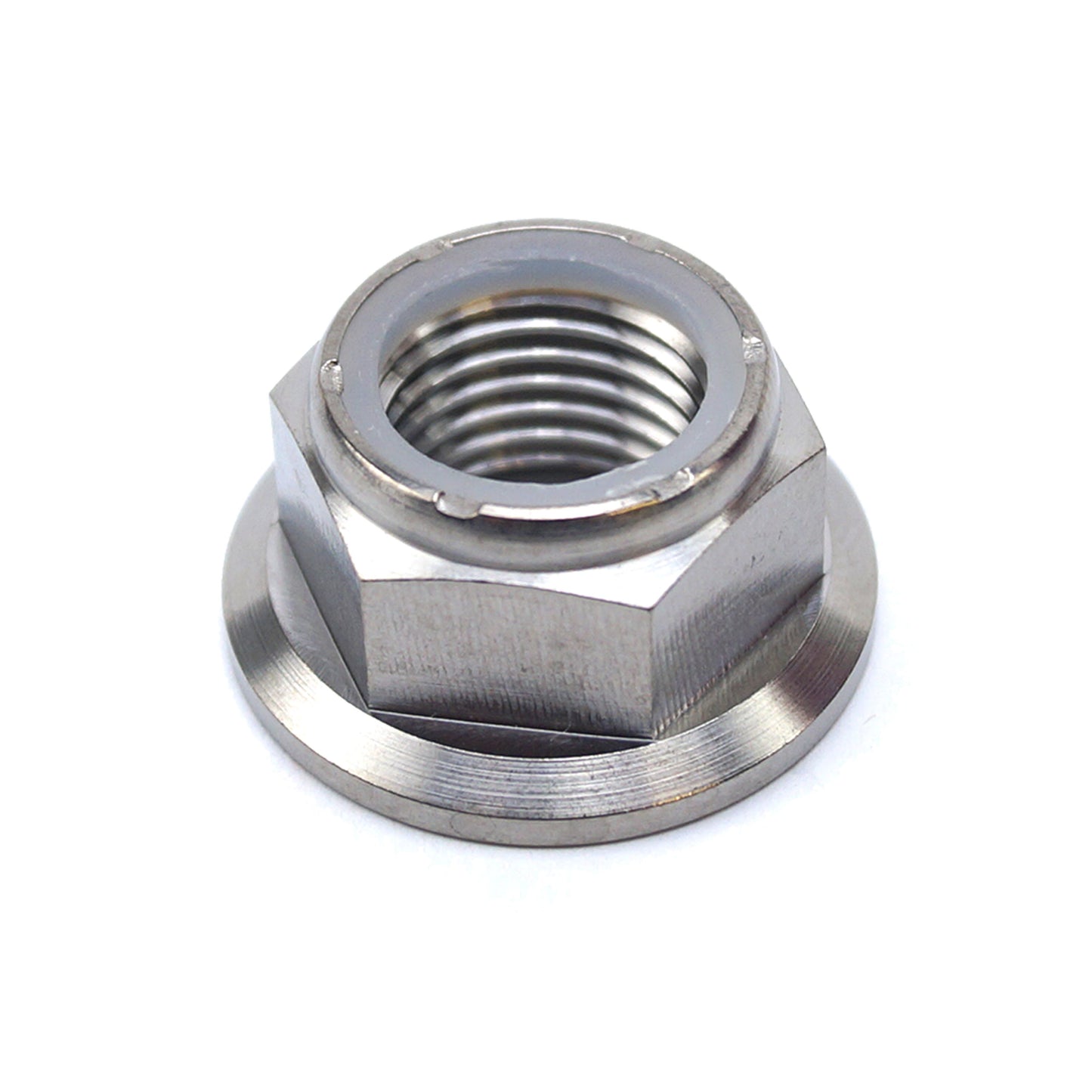 TITANIUM GR5 M14X1.50mm NUT, NYLON FLANGE NUT / EACH