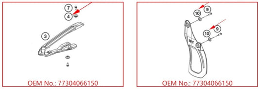 4Pcs COLLAR BUSH CHAIN SLIDER 77304066050 77304066150