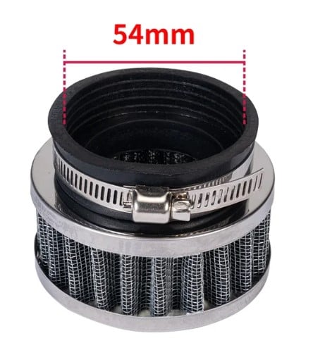 54mm AIR FILTER WITH RUBBER BOLT ON