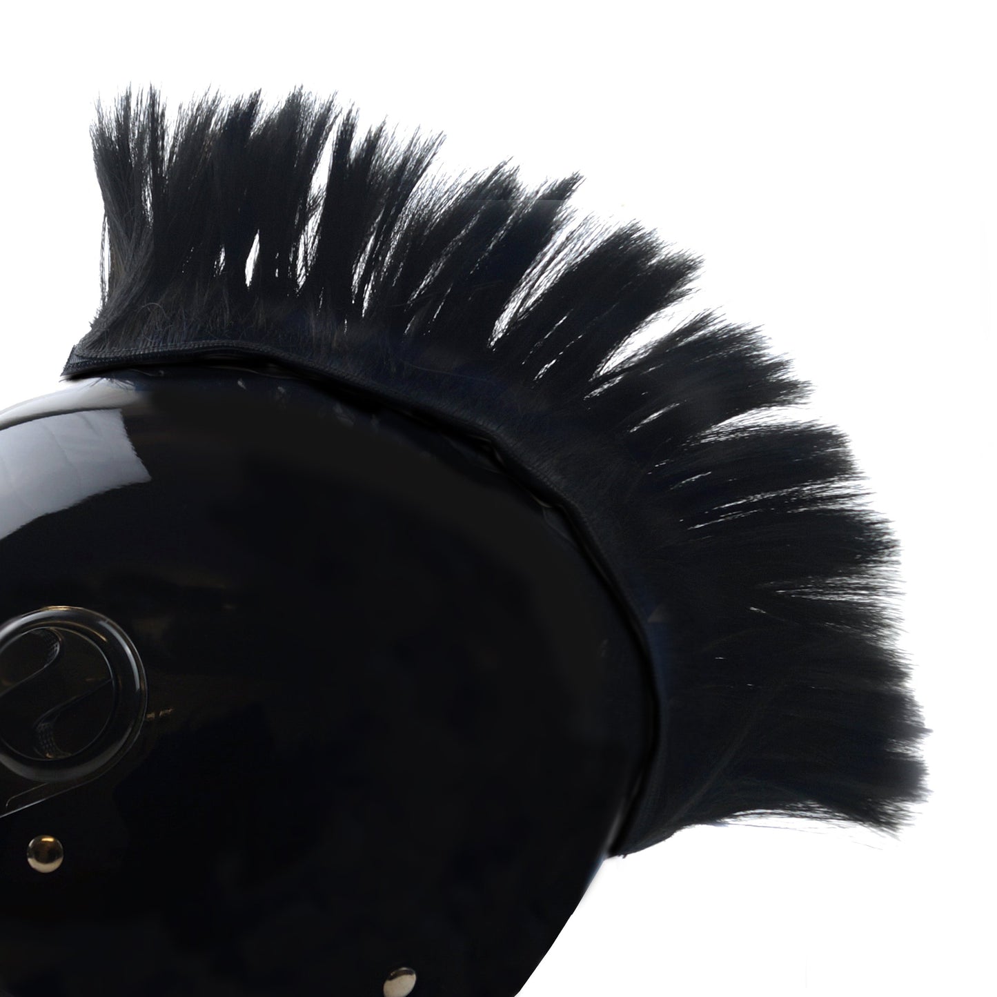 HELMET DECORATION MOHAWK BLACK, ADHESIVE LOOSE HAIR BLADE DESIGN