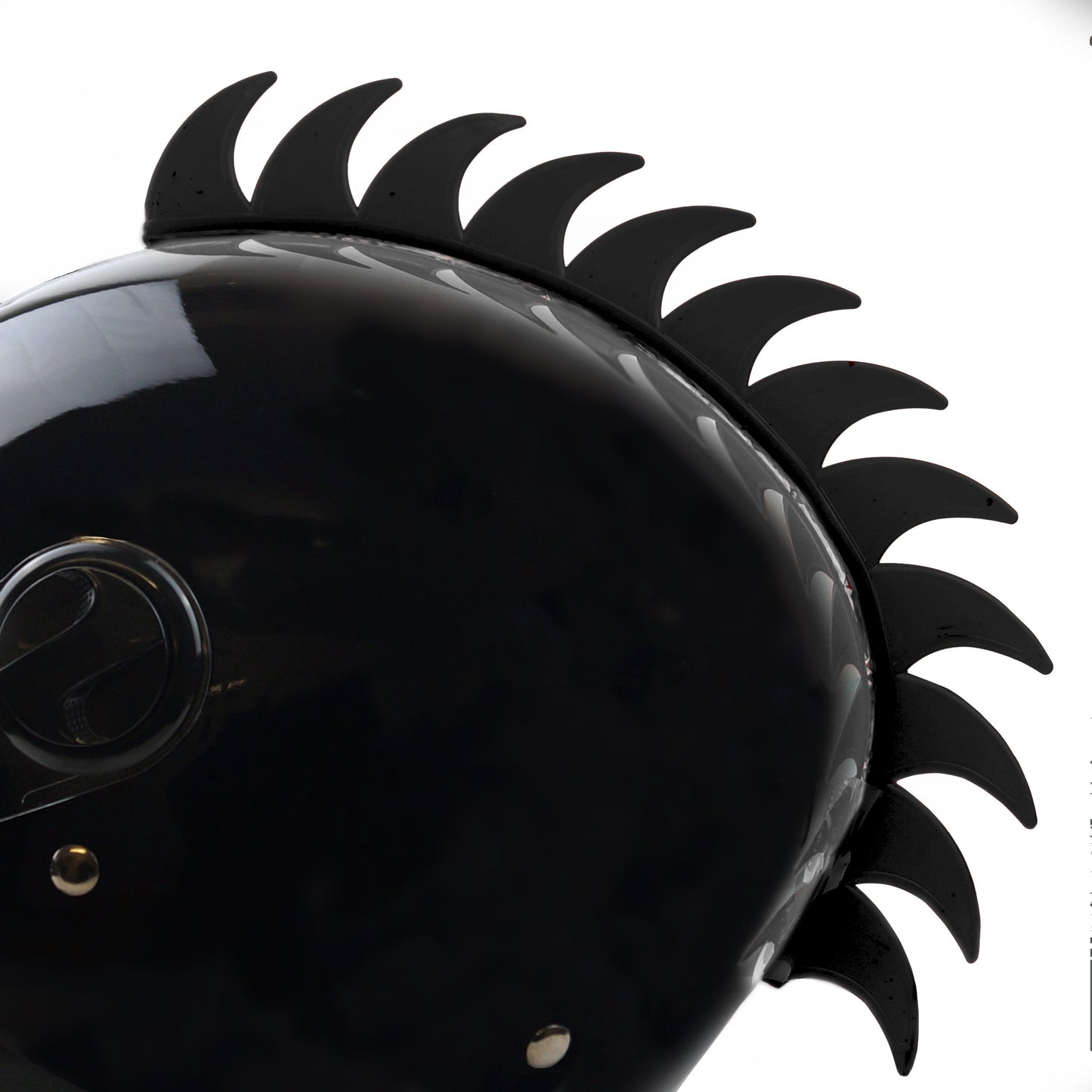HELMET DECORATION MOHAWK BLACK, ADHESIVE BLADE DESIGN