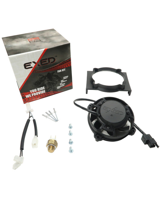Exed Parts™ – Kit with Exed Radiator Fan and Mounting Bracket for BETA RR, with Thermoswitch and Beta Original wiring harness, 2020 to 2023