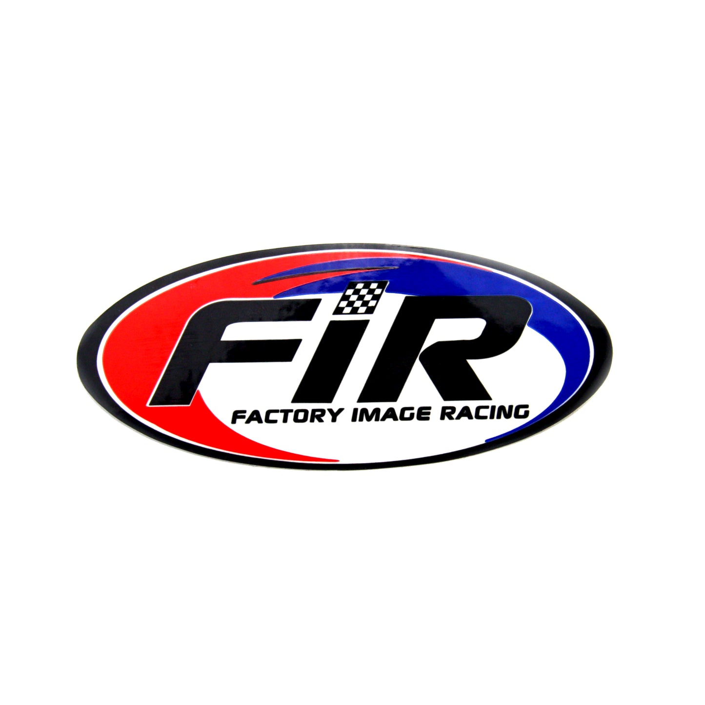 FACTORY IMAGE RACING (FIR) STICKER LAMINATED VYNIL - OVAL 9.5 x 4cm