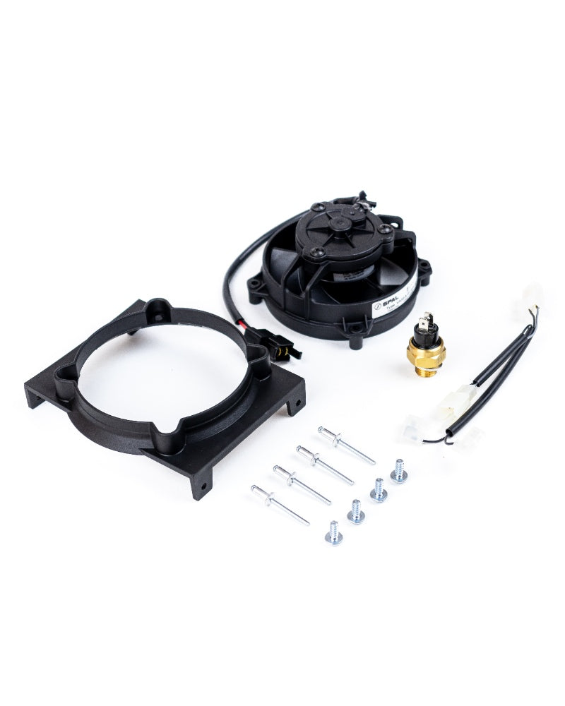 Original SPAL Radiator Cooling Fan and Mounting Kit for BETA RR, with Thermoswitch, Dirt Bike Models 2024