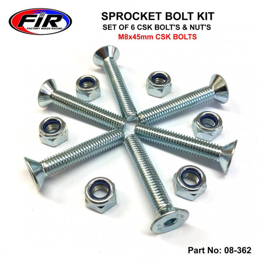 SPROCKET BOLT SET/6 8x45mm