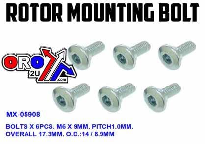 BOLT DISC M6 x 14mm BOSS 8.9, PACK/6 92151-1799