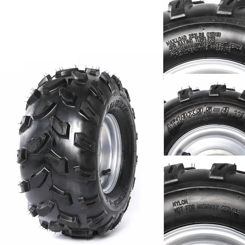 REAR WHEEL KIT 4/110 18x9.5-8, GO KART BUGGY ATV UNIVERSAL TO FIT 42-2182