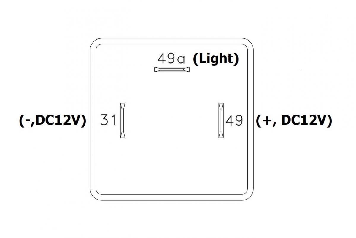 FLASHER RELAY UNIT 3 PIN.12V/21W X 2(4) UP-01557
