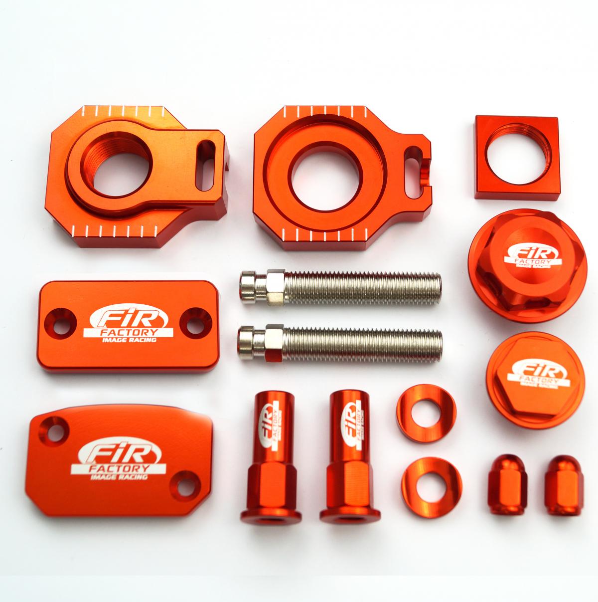 PC BLING KIT KTM SX SXF, FIR CPK-513, CNC ALLOY, AXLE BLOCK, CAPS, TYRE NUT