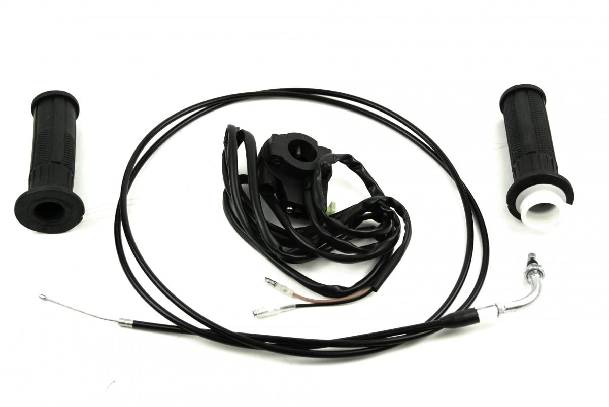 THROTTLE TWISTGRIP ASSY GRIPS + CABLE.