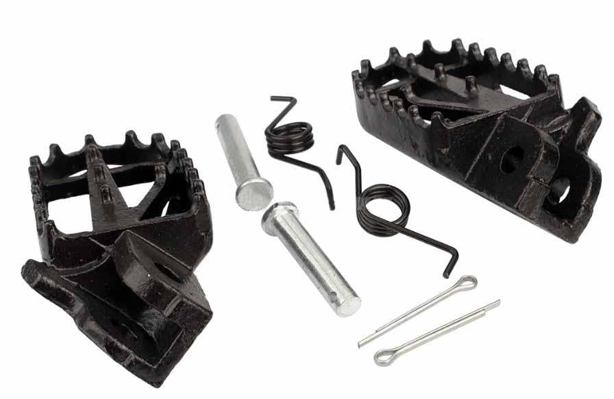 FOOT PEGS STEEL BLACK YZ, YAMAHA 87-96 YZ125 YZ250, WR