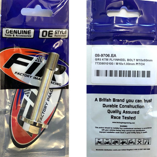 GR5 KTM FLYWHEEL BOLT M10x60mm, 77339010100 / M10x1.00mm PITCH, / EACH
