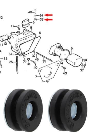 FAIRING RUBBER & BUSH HONDA (PACK OF 8) CR250 CR250M CR125MM MT250 XL100 XL125 XL250 XL350 XL500CB125