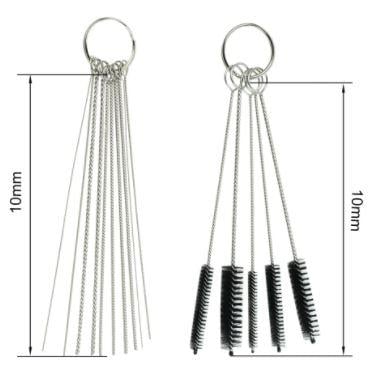 CARBURETOR JET CLEANING TOOL, DIRT REMOVEAL - NEEDLES & NYLON BRUSHES