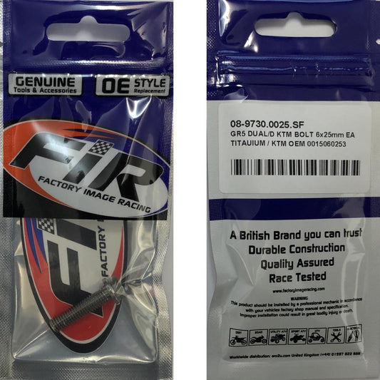 GR5 DUAL/D KTM BOLT 6x25mm EA, TITAUIUM / KTM OEM 0015060253