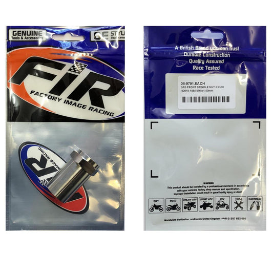 GR5 FRONT SPINDLE NUT KX500, 92015-1884 M18x1.50mm, KX 125 250 500 1993-2004