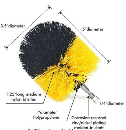 Heavy Duty Brush Cleaning Set With Drill Attachment