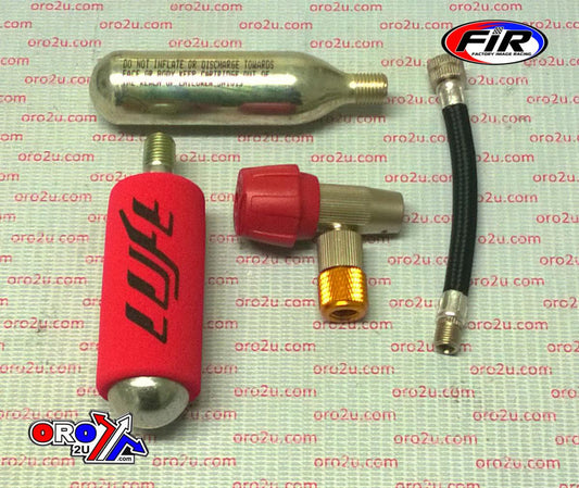 EMERGENCY CO2 TYRE INFLATION KIT WITH ADAPTER VALVE