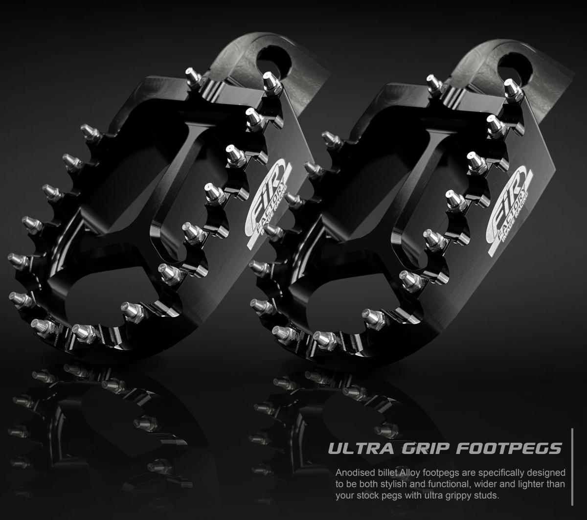 FOOT PEGS BLACK GASGAS/HUSQVARNA/KTM, FIR ASF-05, CNC ALLOY, 59003041250, 59003040250