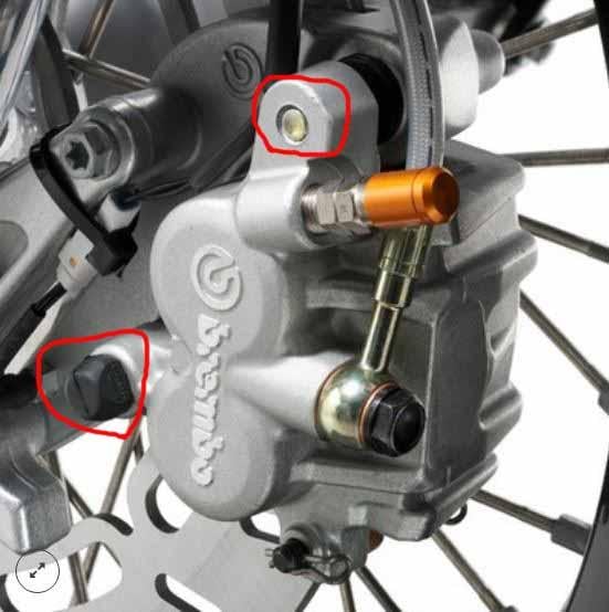 CALIPER BRAKE FRONT GUIDE PIN REBUILD KIT, BREMBO KTM HUSQVARNA