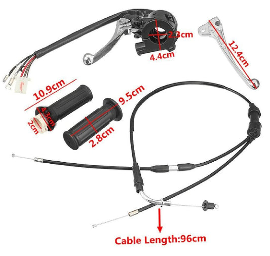 THROTTLE GRIPS CABLE & LEVERS KIT YAMAHA PW50 PEE WEE
