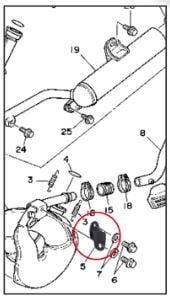 EXHAUST MOUNTING TWIN LEG 1987-2006 YAMAHA BANSHEE YFZ 350 2GU-14771-00-00
