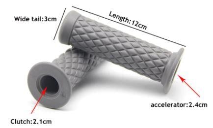 GRIP SET CLASSIC RETRO BLACK, Honda Suzuki Kawasaki Triumph Royal Bobber