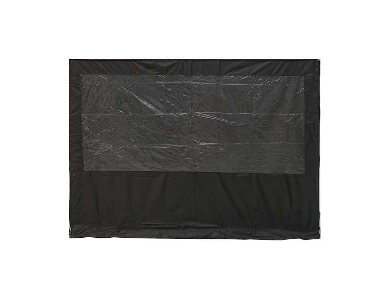 GAZEBO SIDE WALL WINDOW PANEL PLAIN BLACK 3x3m VELCRO ATTACHMENT