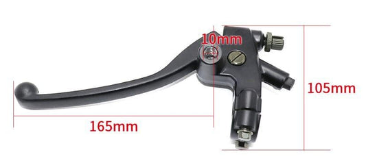 Left Clutch Lever Honda, Black With Mirror mounting M10, CB400 CB600 VFR400 CB-1 Hornet 250