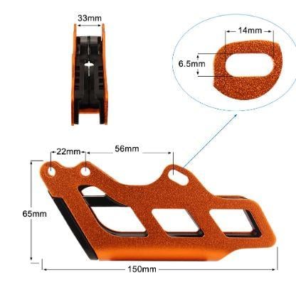 Chain Guard with Block HONDA CRF 125 250 450 R X L 52146-MEN-J00 52147-MEN-J00 BLUE