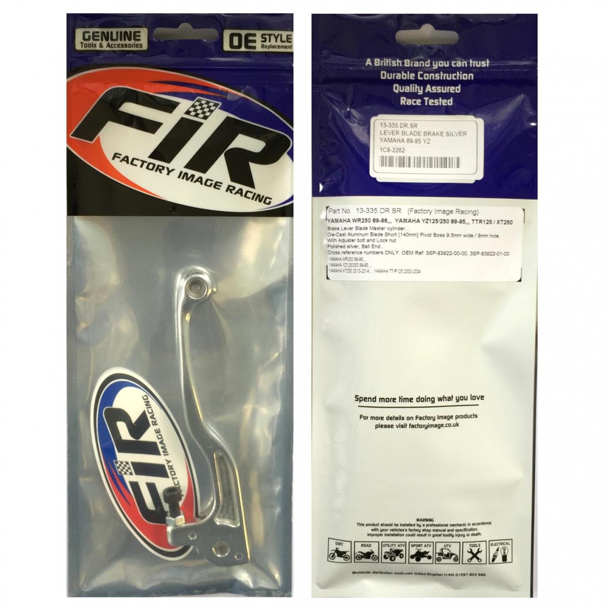 LEVER BLADE BRAKE SILVER, YAMAHA 89-95 YZ