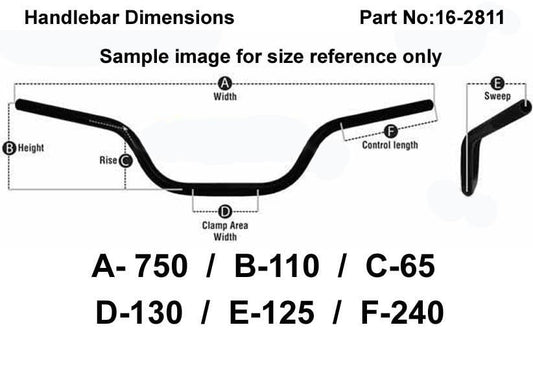 ROAD LOW HANDLEBAR 7/8'', S/BIKE SPORTS UNIVERSAL RED, / REN REF : 754-01