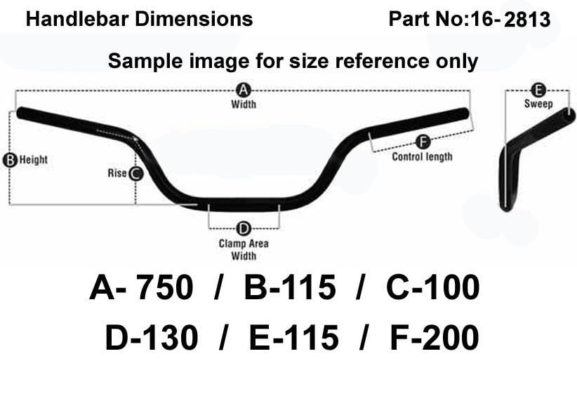 ROAD HIGH HANDLEBAR 7/8'', S/BIKE SPORTS UNIVERSAL BLUE, / REN REF : 756-01