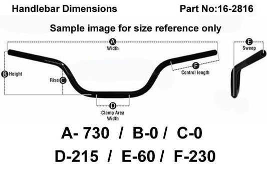 ROAD FLAT DRAG HANDLEBAR 7/8'', STREET SPORTS UNIVERSAL RED, / REN REF : 658-02