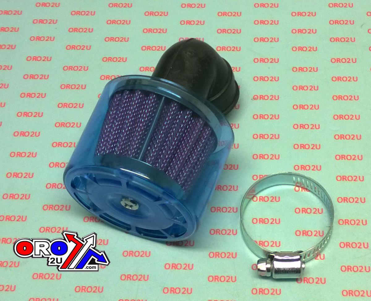 35mm AIR FILTER WITH 90* RUBBER & COVER