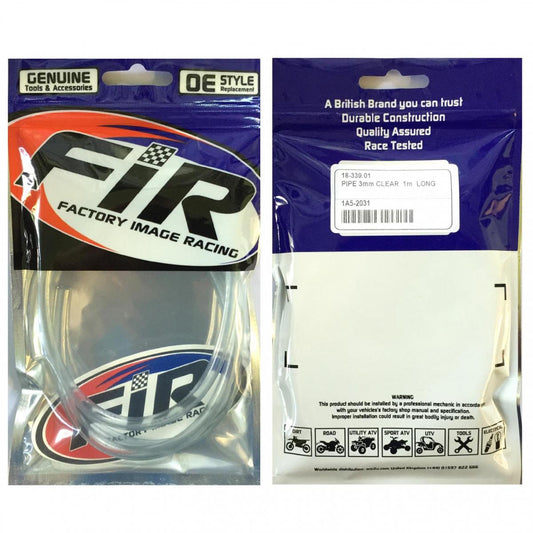FUEL PIPE LINE 3mm CLEAR 1m LENGTH