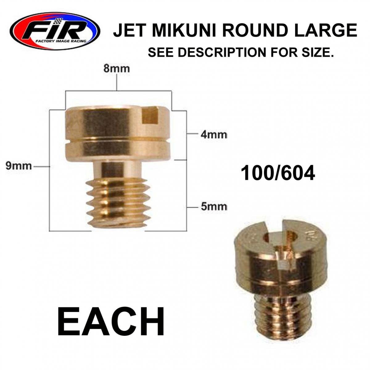 JET MIKUNI ROUND 157.5 LARGE MIKUNI 100/604