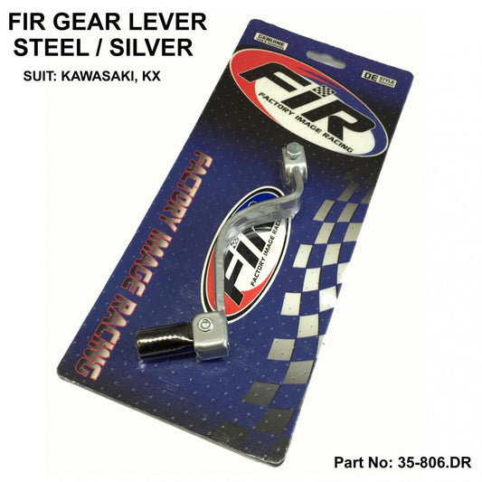 GEAR LEVER SILVER STEEL 1986 - 1993 KAWASAKI KX 80 125 250 500 13156-1240