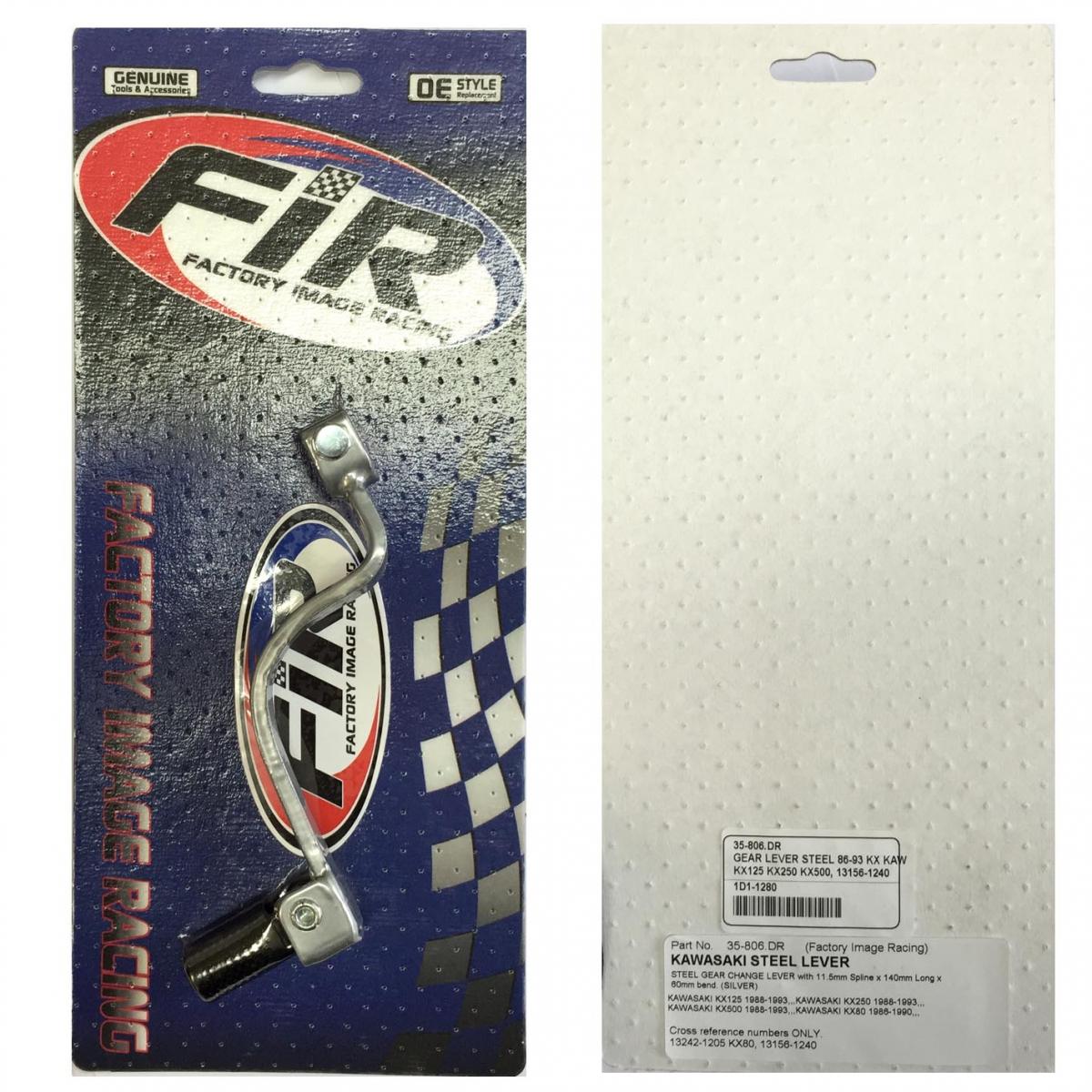 GEAR LEVER SILVER STEEL 1986 - 1993 KAWASAKI KX 80 125 250 500 13156-1240