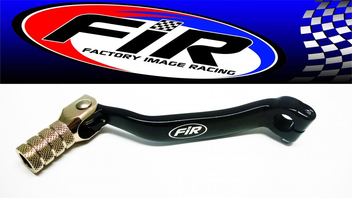 GEAR LEVER BLACK KX 125 03-05, ALUMINIUM FORGED 13156-1493, FIR BRAND, BLACK & TITANIUM