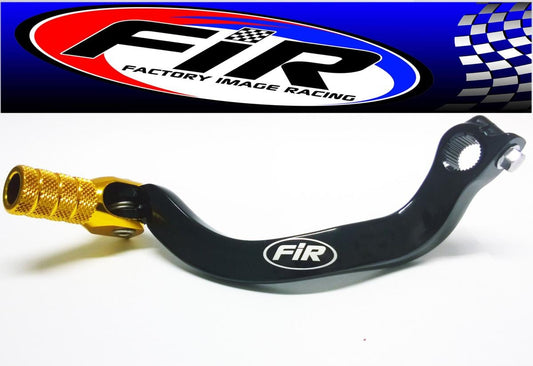 GEAR LEVER SHIFT RM 125 89-08, ALUMINIUM FORGED 2560027C06, FIR BRAND, BLACK & GOLD
