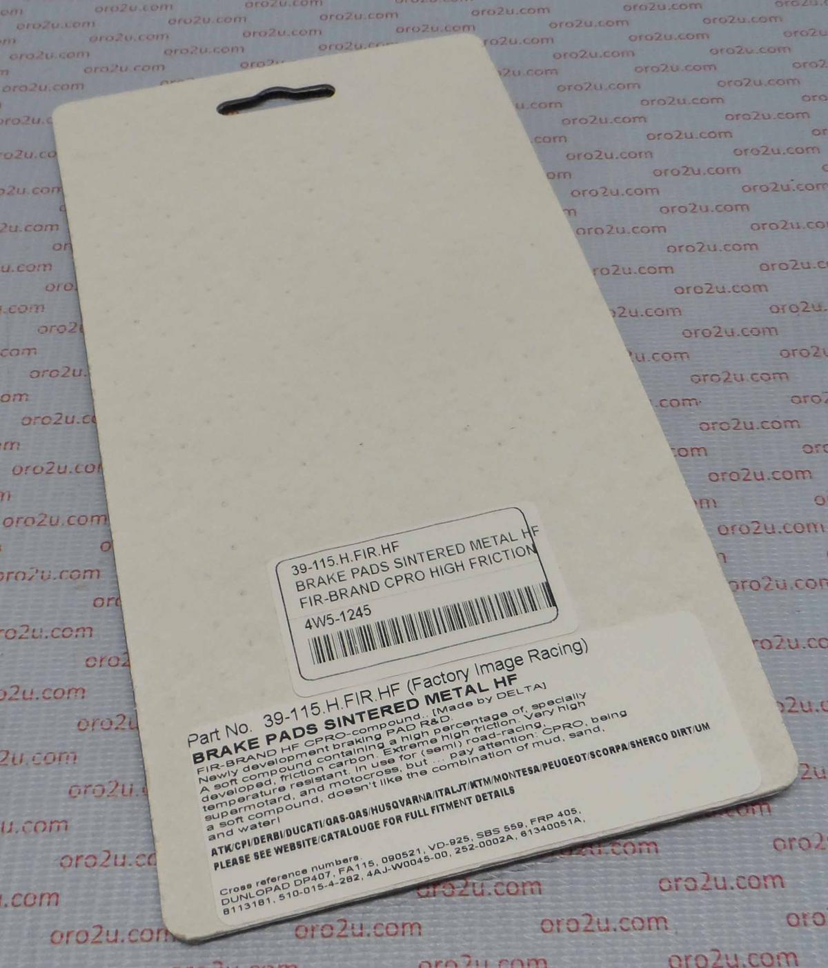 BRAKE PADS SINTERED METAL HF, CPRO HIGH FRICTION, DB2120-CPRO