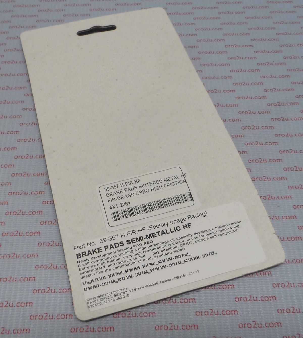 BRAKE PADS SINTERED METAL HF, CPRO HIGH FRICTION, DB2290.CPRO