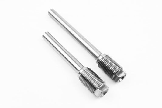 BRAKE PIN SET STAINLESS STEEL 8mm HEX HEAD, FRONT AND REAR 37mm 52mm