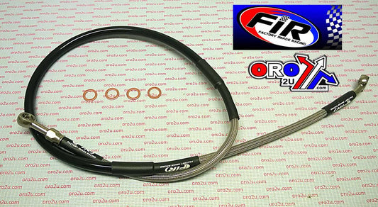 HOSE FRONT BRAKE SILVER / BLK KTM SX65 2002-2005