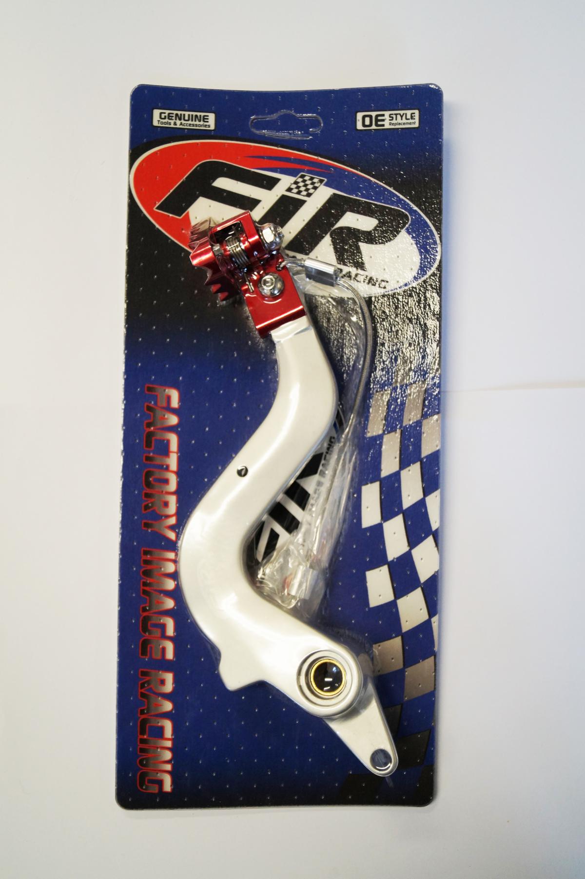 BRAKE PEDAL 97-11 GASGAS, SILVER WITH RED TIP, FIR BRAND ASB-079C